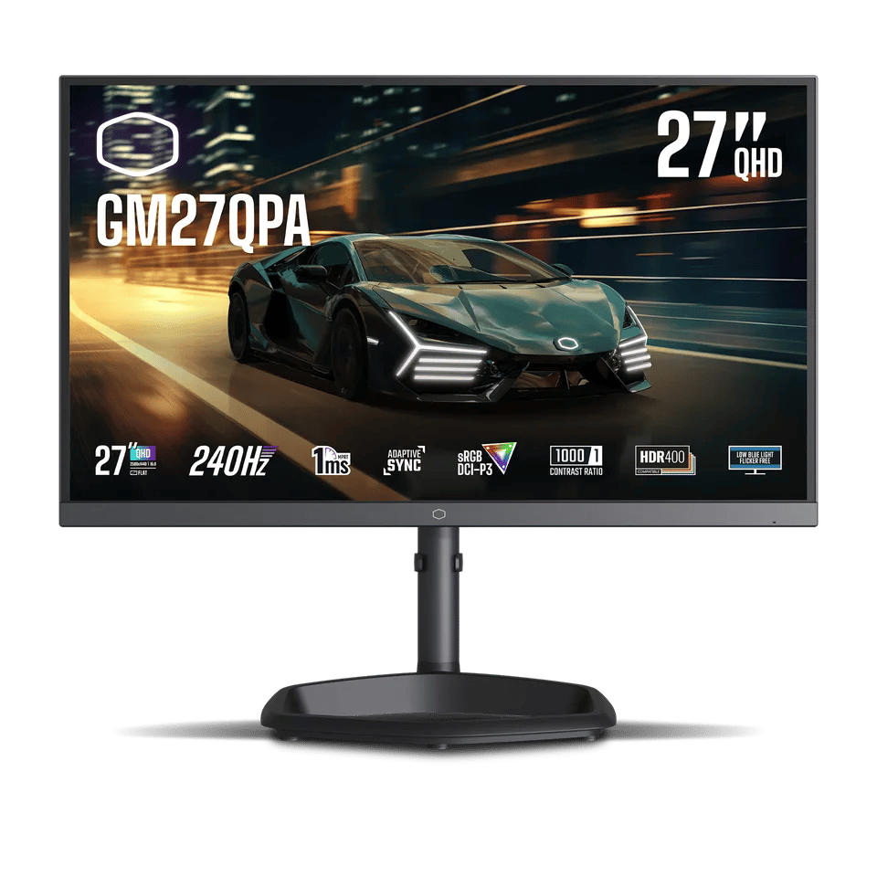 Cooler Master GM27-QPA 电竞显示器27" QHD 240Hz IPS 1ms 内置喇叭- 2560x1440 