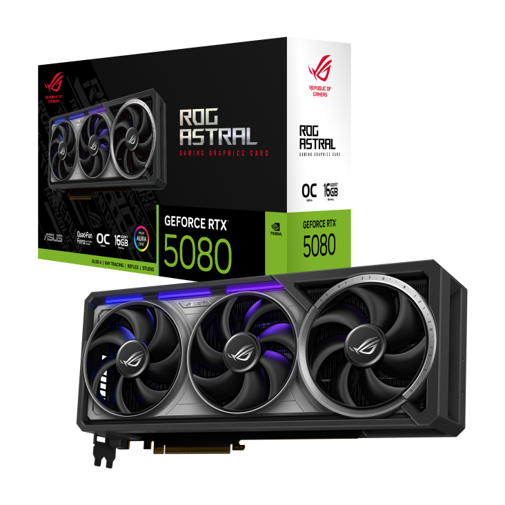 ASUS 华硕ROG Astral GeForce RTX 5080 16GB GDDR7 OC 显示卡