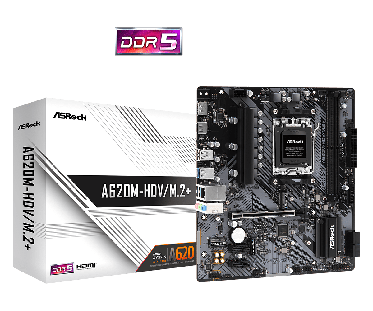 ASRock 華擎 A620M-H/M.2+ MATX 主機板 (DDR5)