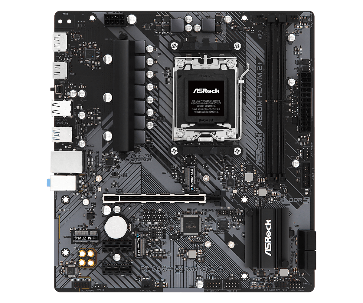 ASRock 華擎 A620M-H/M.2+ MATX 主機板 (DDR5)