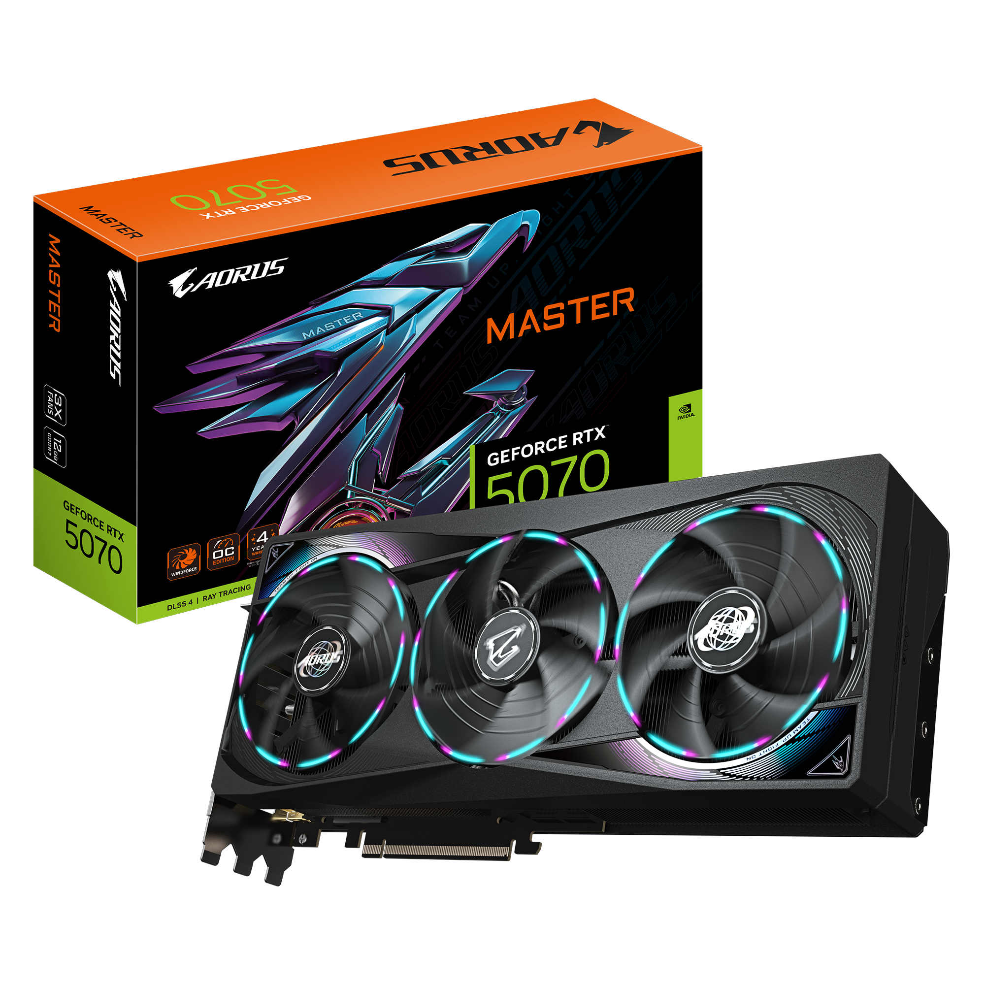 Gigabyte 技嘉GeForce RTX 5070 Aorus Master 显示卡12GB GDDR7 