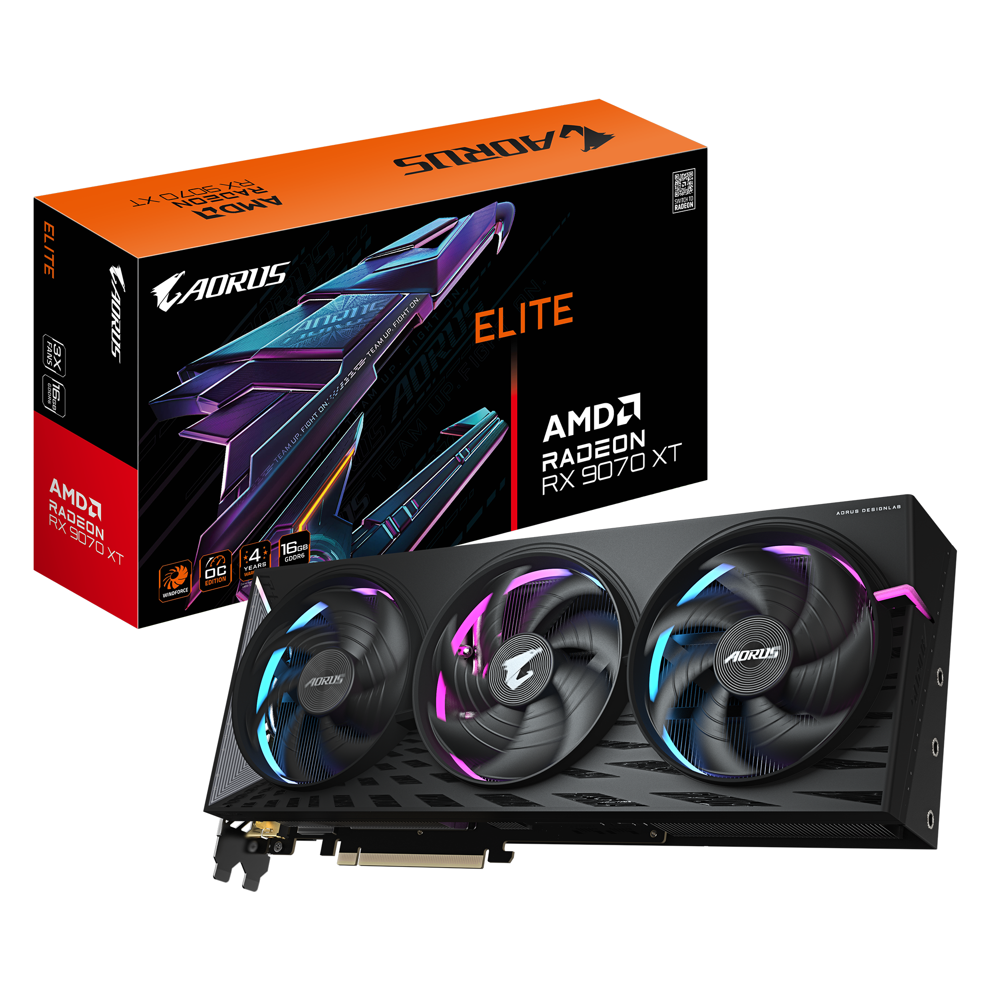 Gigabyte 技嘉 Aorus Elite AMD Radeon RX 9070 XT 顯示卡 16GB OC