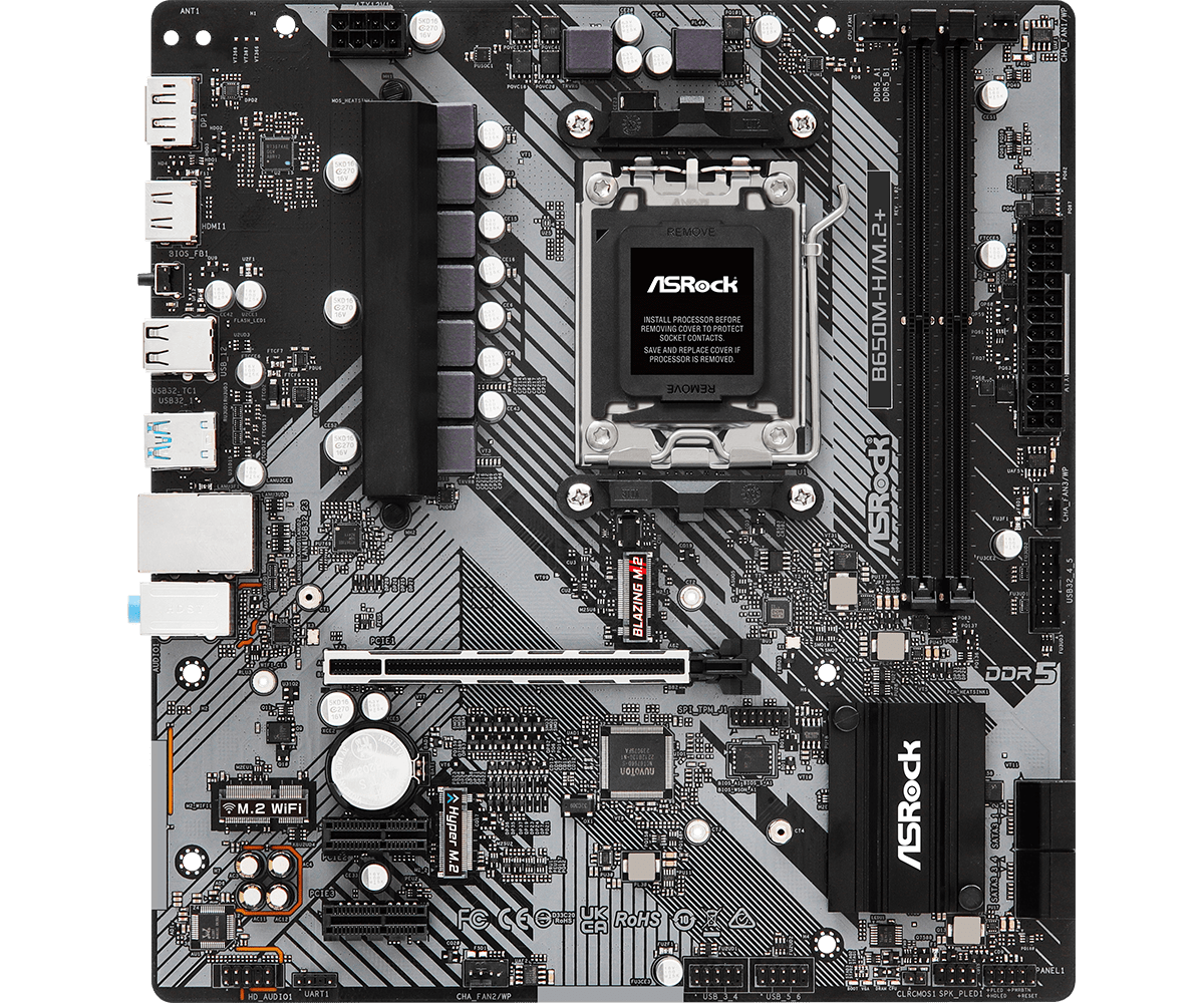 ASRock 華擎 B650M-H//M.2+ ATX 主機板 (DDR5)