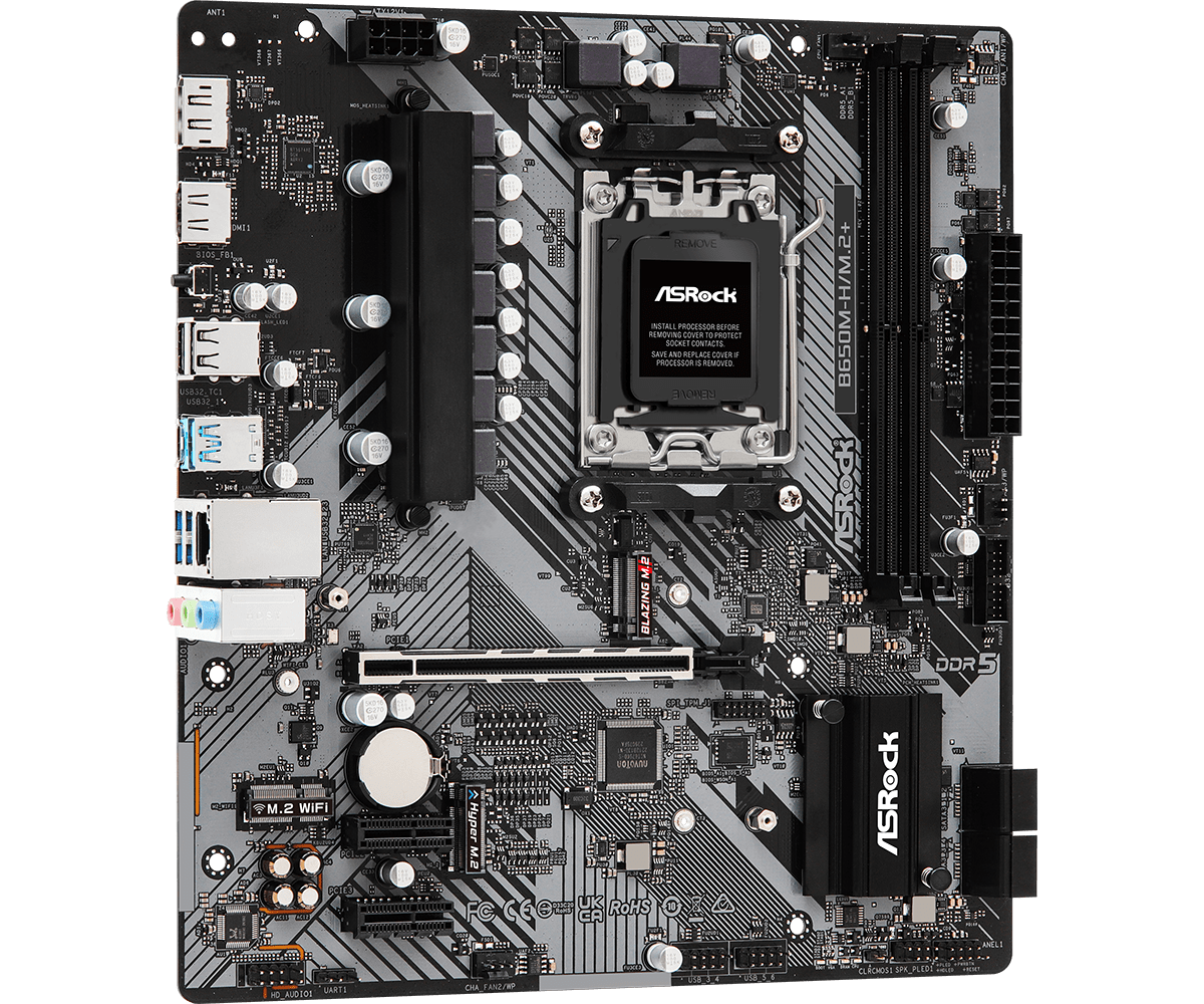 ASRock 华擎B650M-H//M.2+ ATX 主机板(DDR5) 