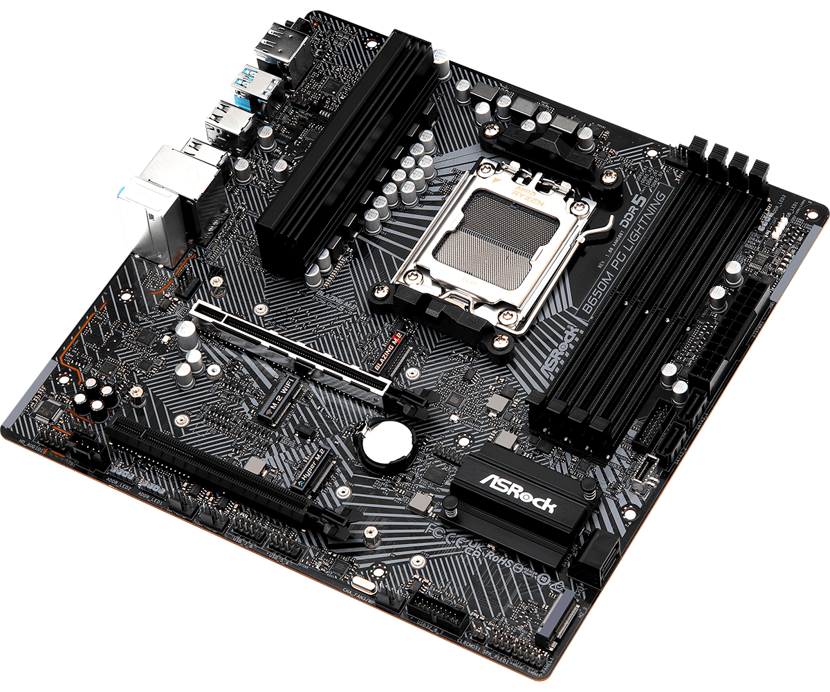 ASRock 華擎 B650M PG Lightning WiFi Micro-ATX 主機板 (DDR5)