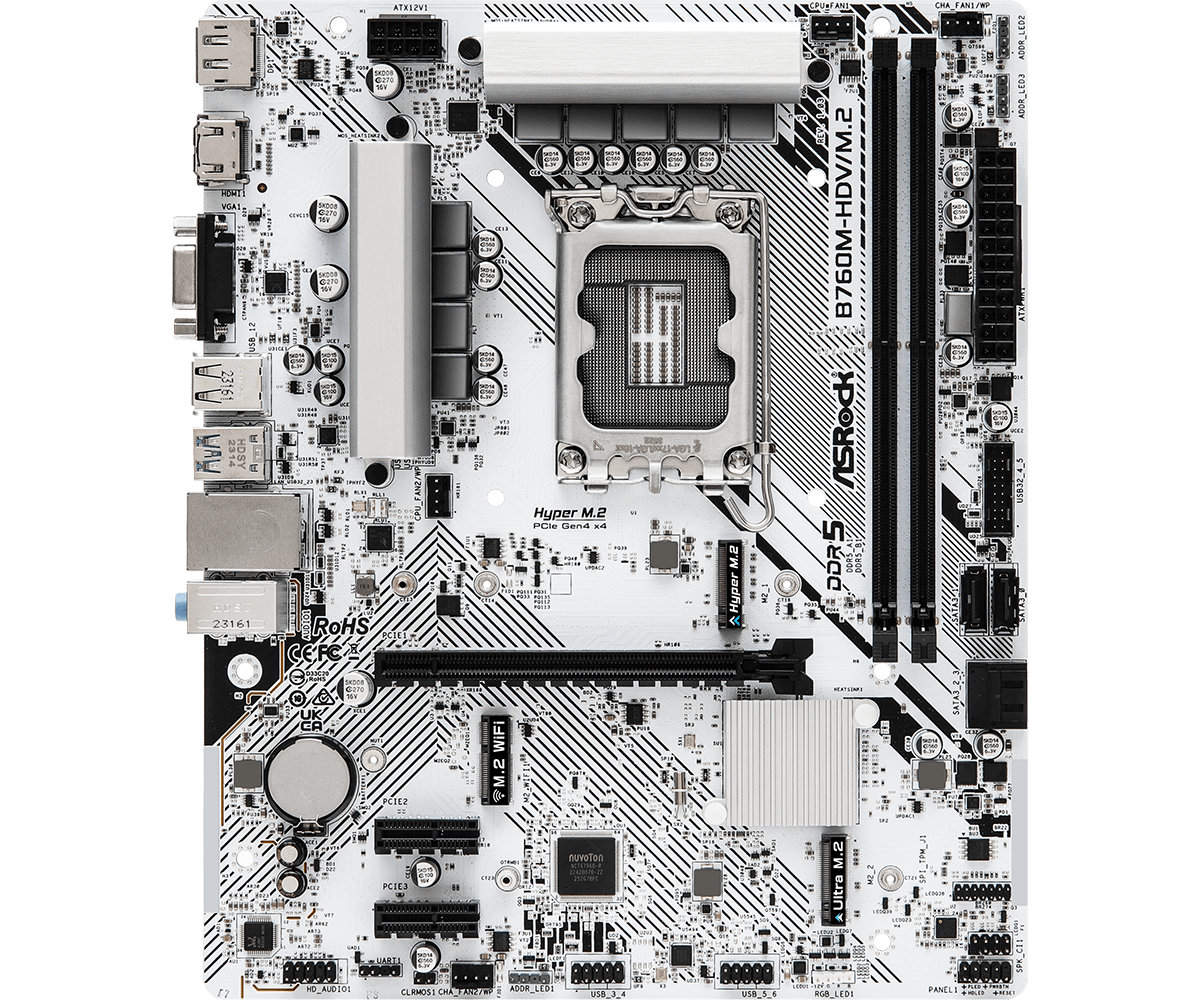 ASRock 華擎 B760M-HDV/M.2 D5 MATX 主機板 (DDR5)