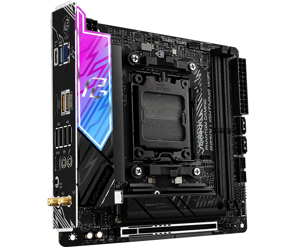 ASRock 华擎PHANTOM GAMING B850I Lightning WiFi ITX 主机板