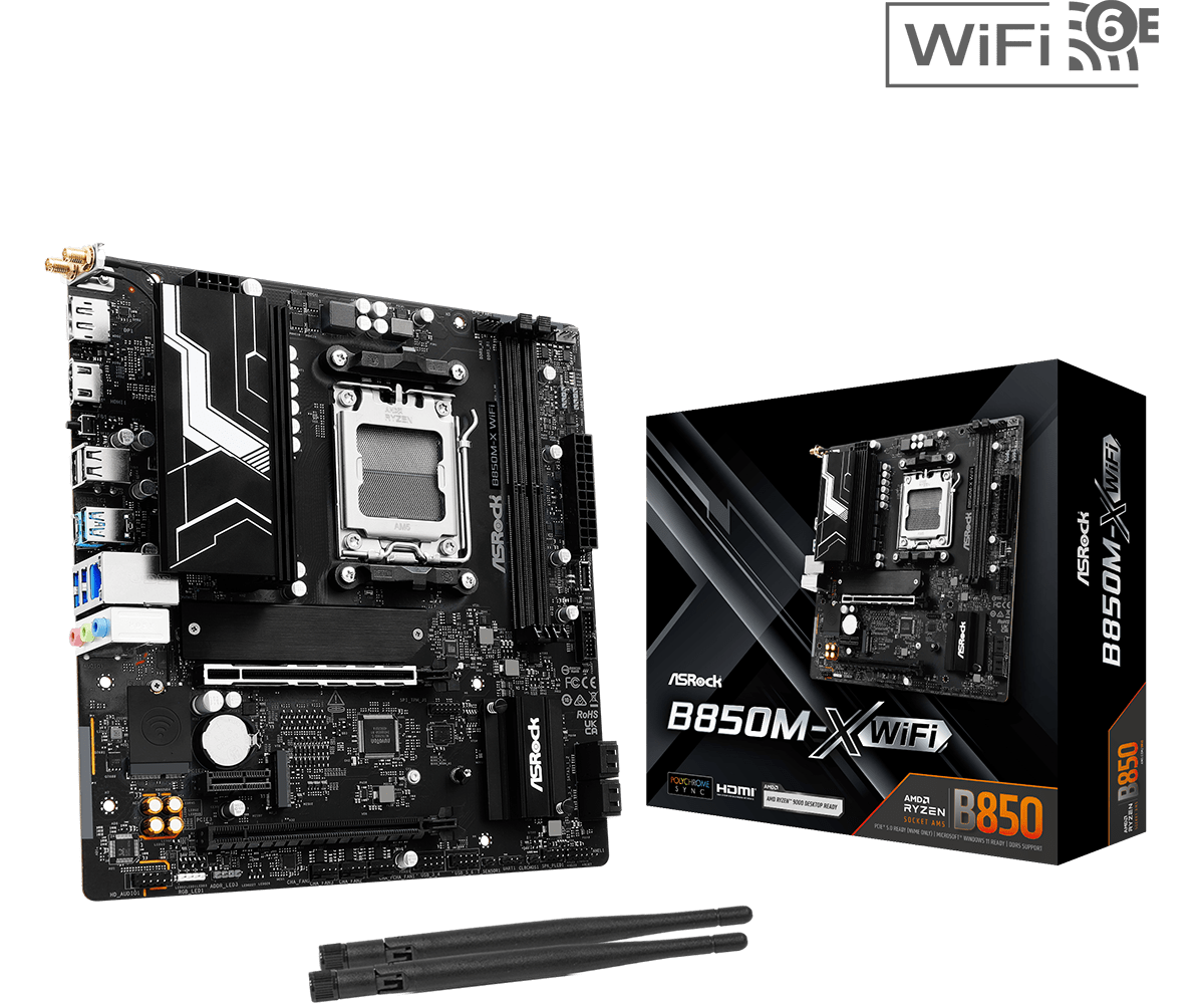 ASRock 华擎B850M-X WiFi MATX 主机板