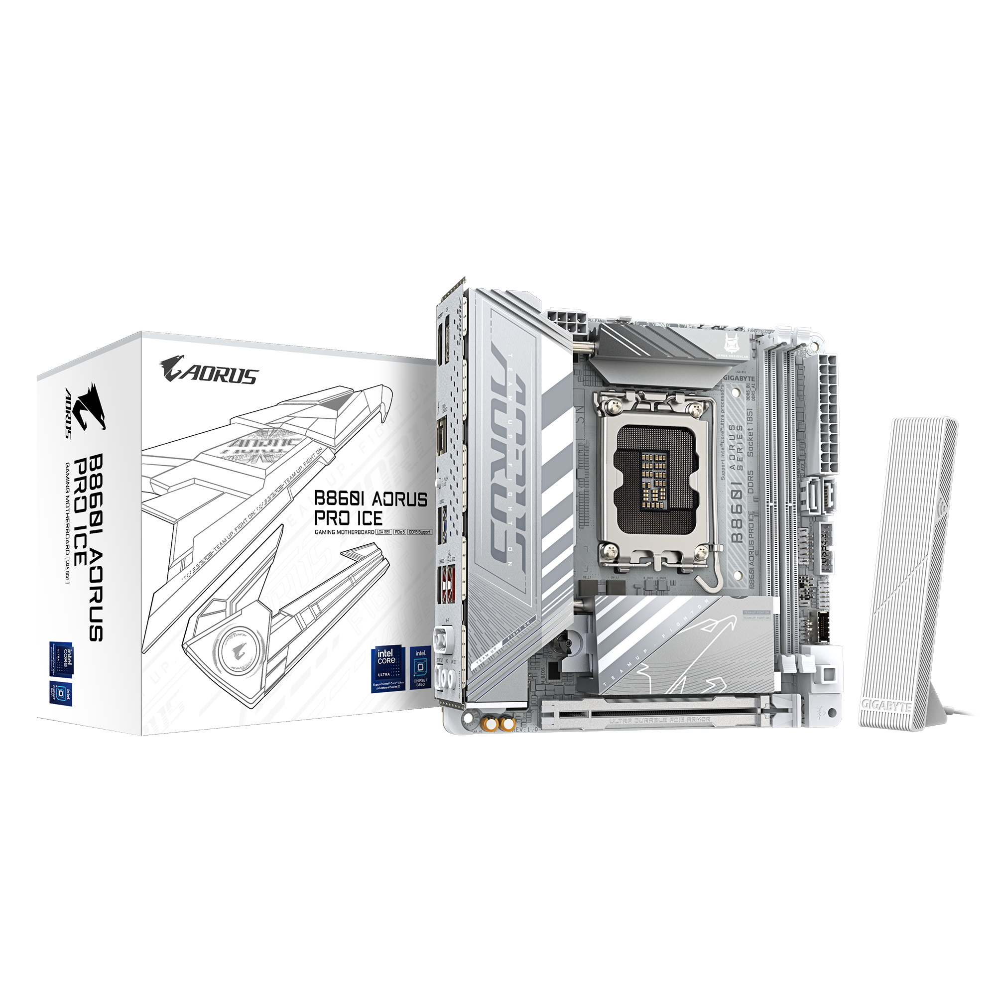 GIGABYTE B860I AORUS PRO ITX 白色主機板