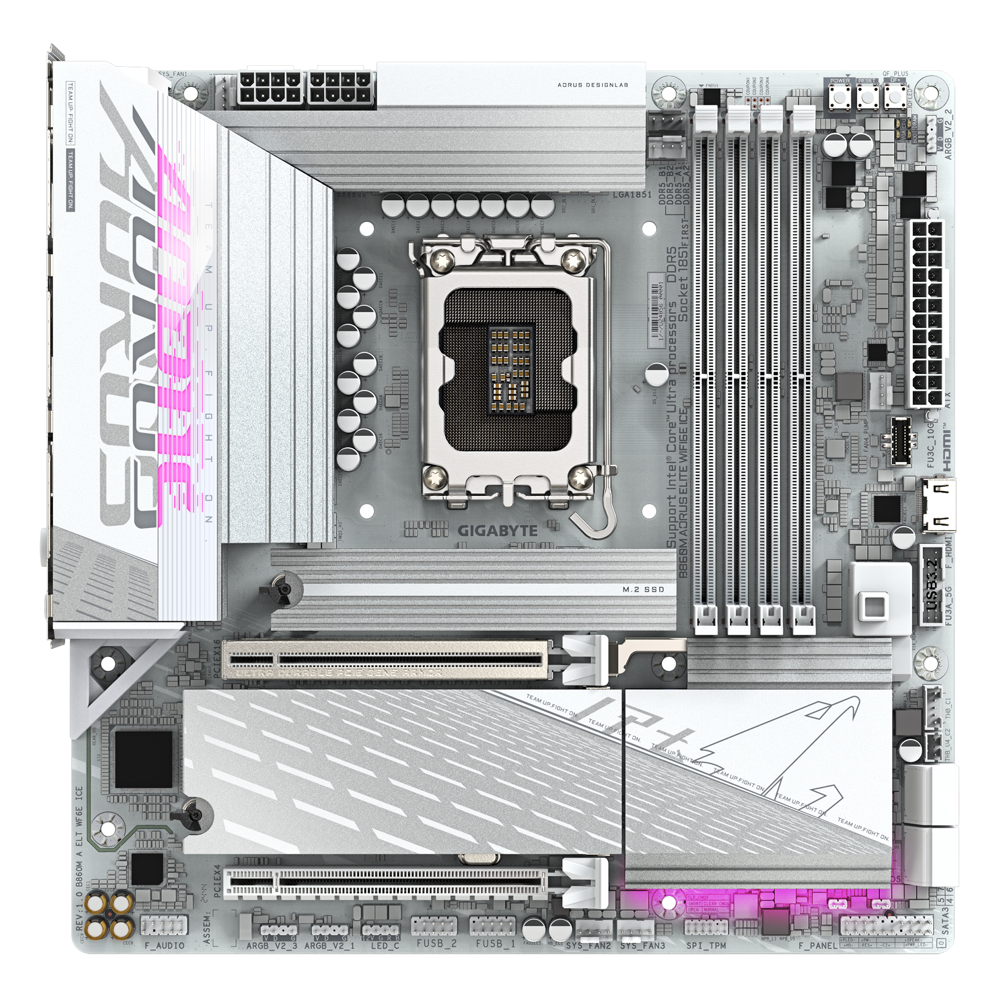 GIGABYTE B860M AORUS ELITE WIFI6E ICE MATX 白色主機板