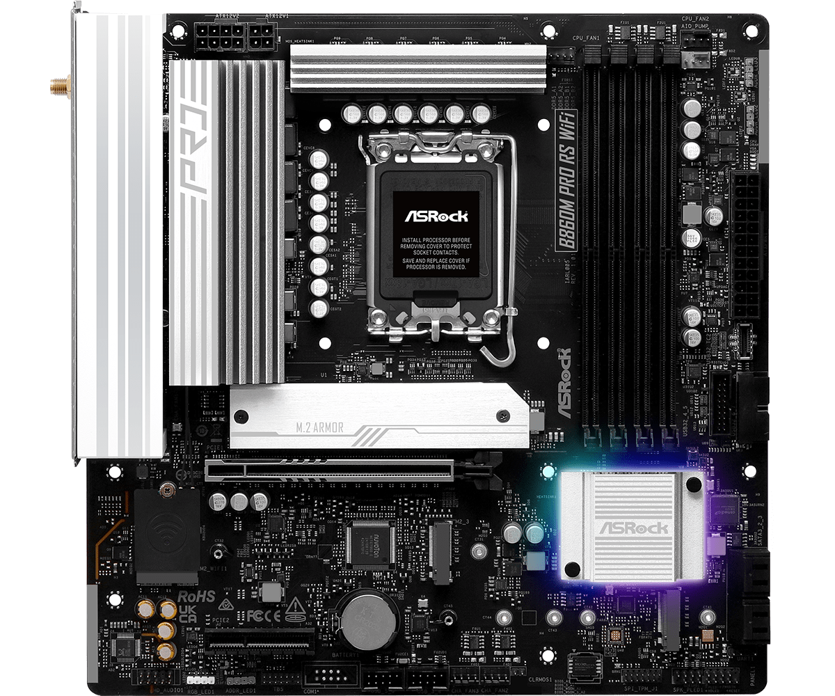 ASRock 华擎B860M Pro RS WiFi MATX 主机板