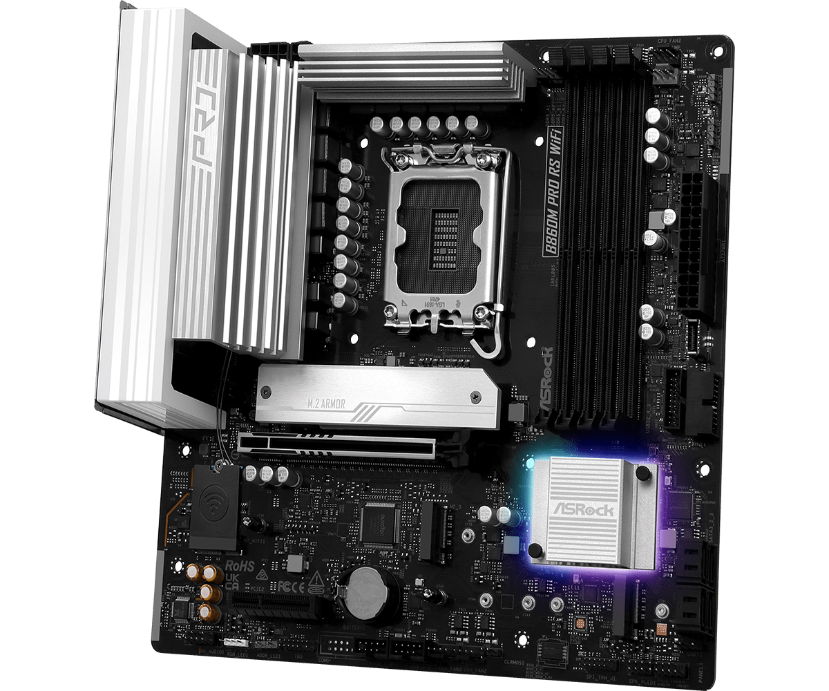 ASRock 华擎B860M Pro RS WiFi MATX 主机板