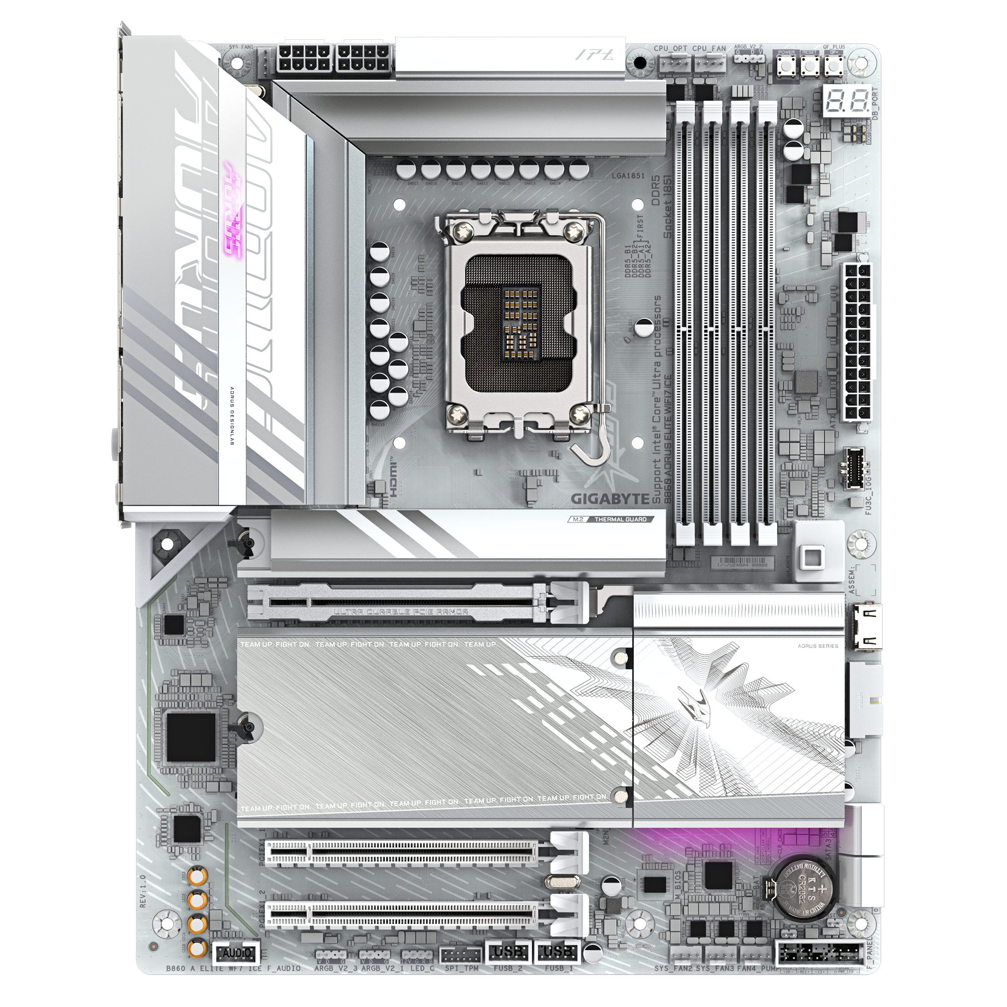 GIGABYTE 技嘉B860 AORUS ELITE WIFI7 ICE ATX 白色主机板