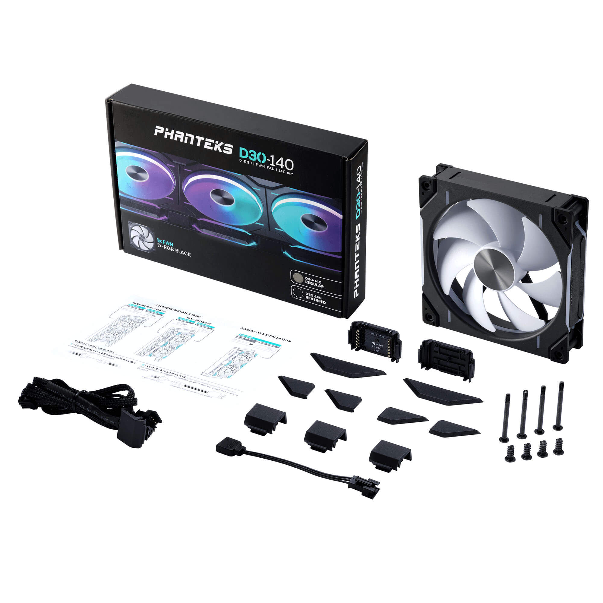 Phanteks D30-140 PWM DRGB Case Fan 机箱风扇3年保养