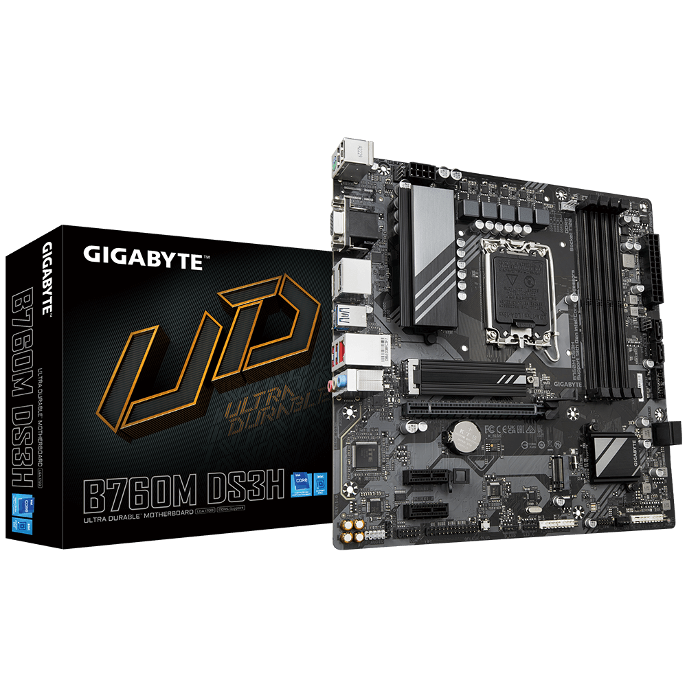 【電腦節限定】 GIGABYTE 技嘉 B760M DS3H DDR5 Micro-ATX 主機板 (DDR5)