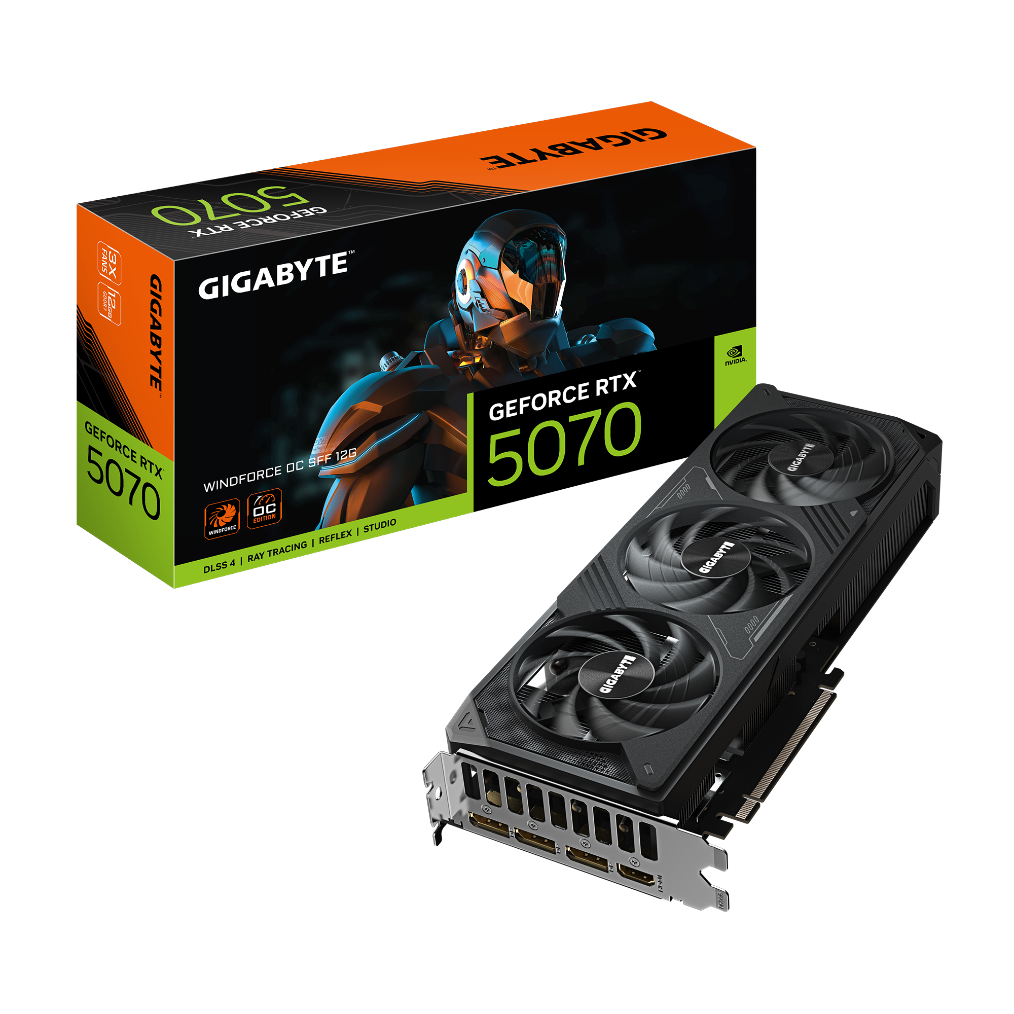 Gigabyte 技嘉GeForce RTX 5070 Windforce OC SFF 显示卡12GB GDDR7 