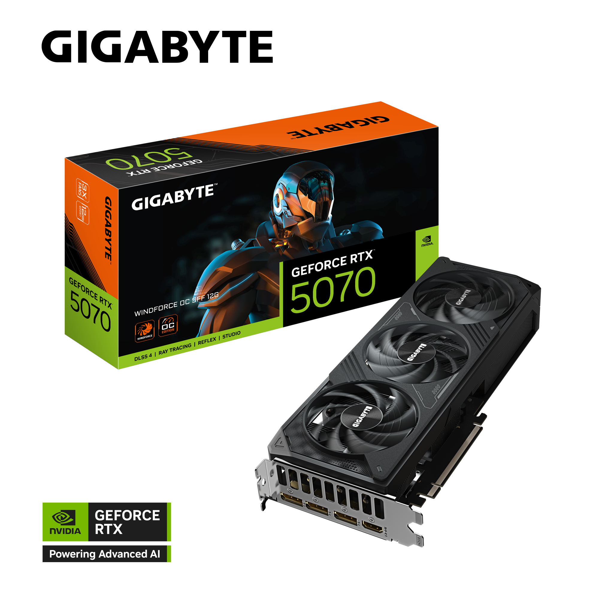 Gigabyte 技嘉 GeForce RTX 5070 Windforce OC SFF  顯示卡 12GB GDDR7