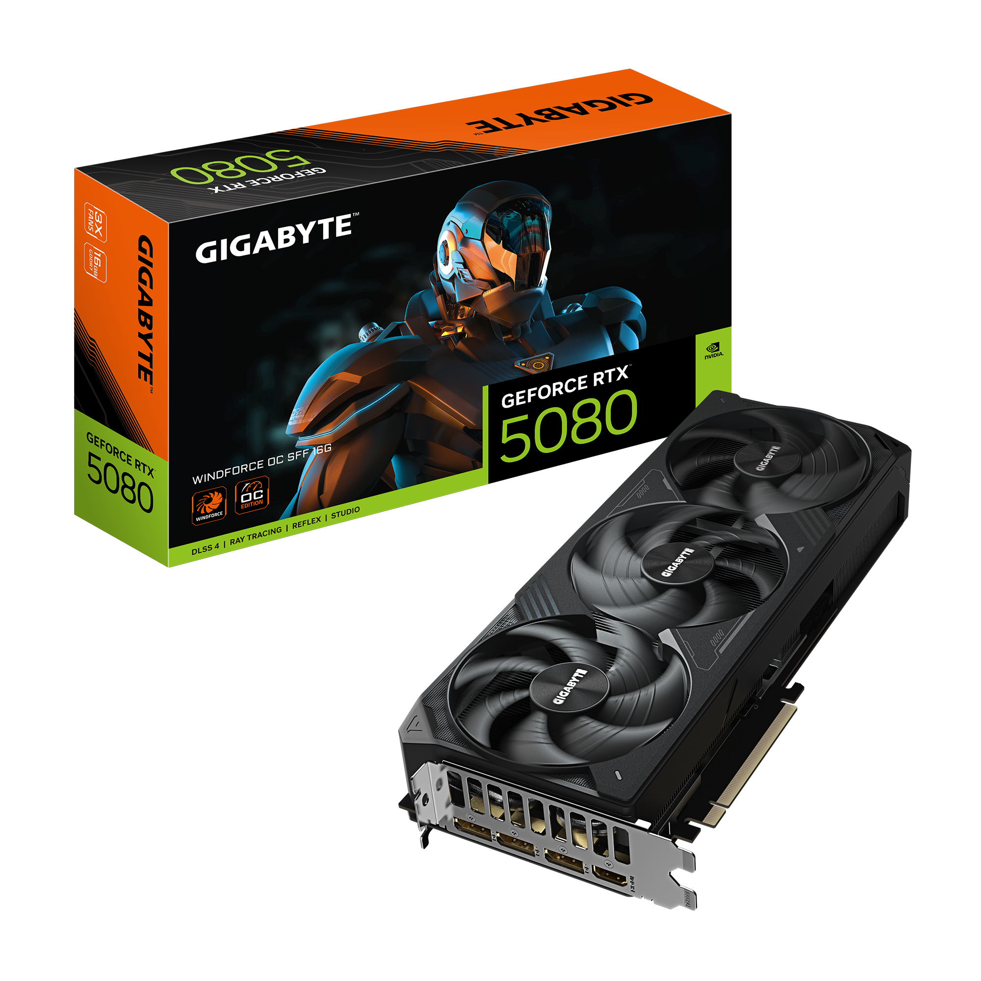 GIGABYTE 技嘉GeForce RTX 5080 WINDFORCE OC SFF 16GB 显示卡