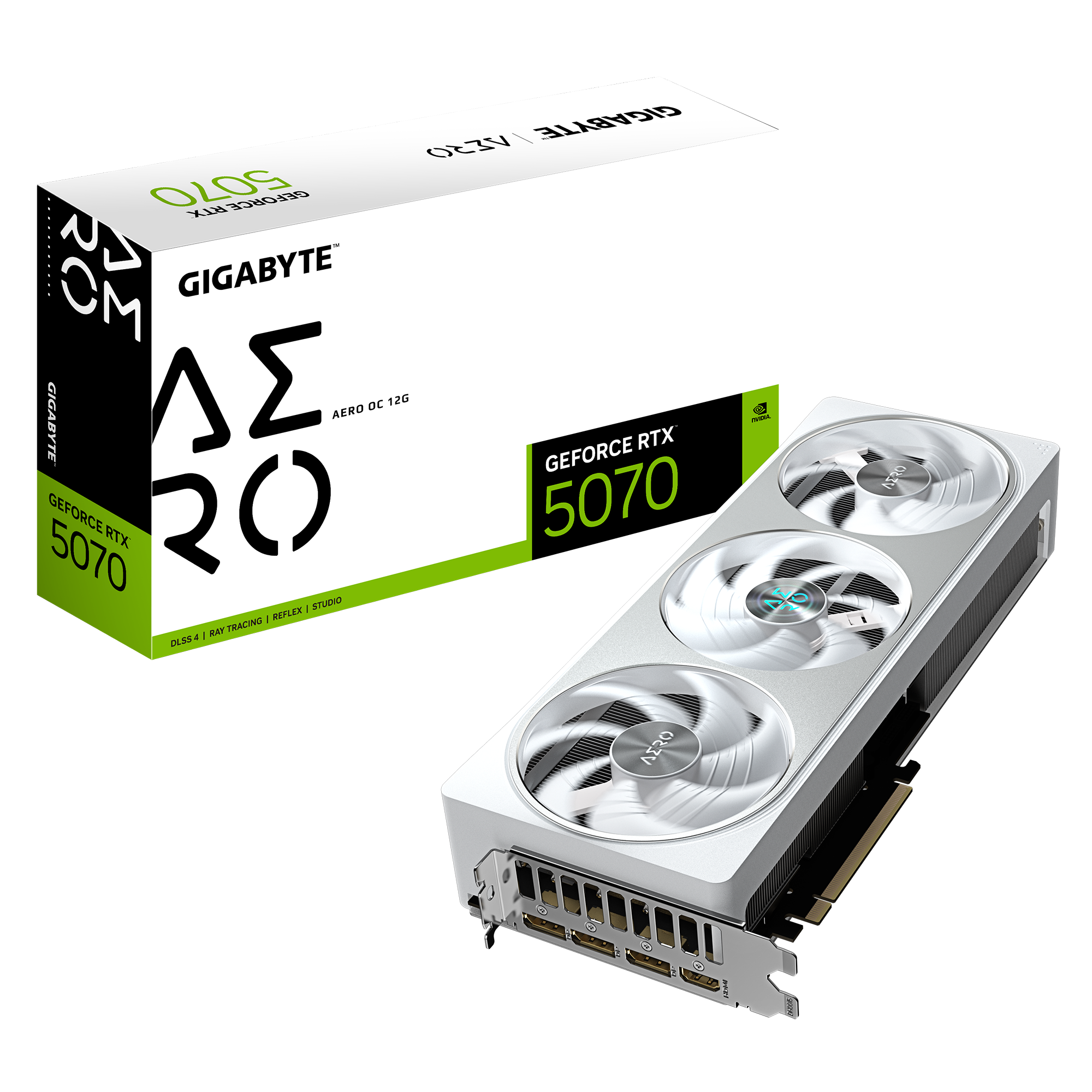 Gigabyte 技嘉GeForce RTX 5070 Aero OC 白色显示卡12GB GDDR7 