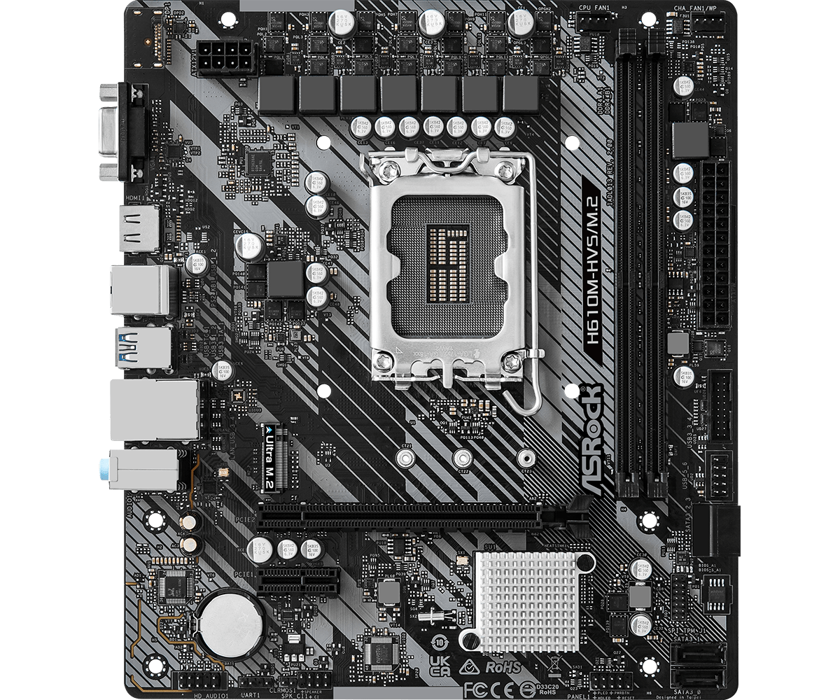 ASRock 華擎 H610M-HVS/M.2 R2.0 MATX 主機板 (DDR4)