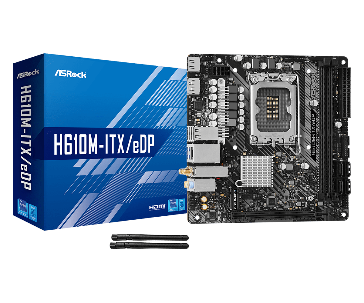 ASRock 華擎 H610M-ITX/eDP Mini-ITX 主機板 (DDR4) WIFI