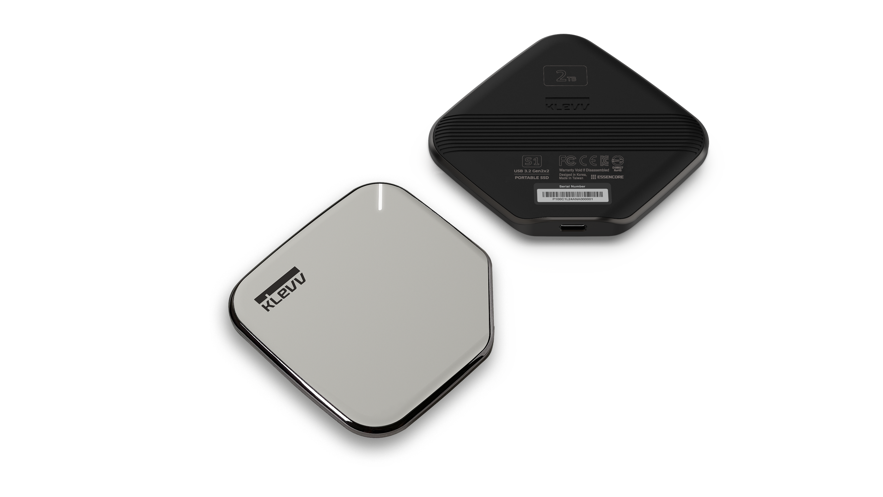 【電腦節限定】KLEVV S1 外置儲存裝置 Portable SSD (2000MB/s 讀寫 ｜資料救援軟體 ｜3 年保固 ｜USB 3.2 Gen2x2 TypeC)