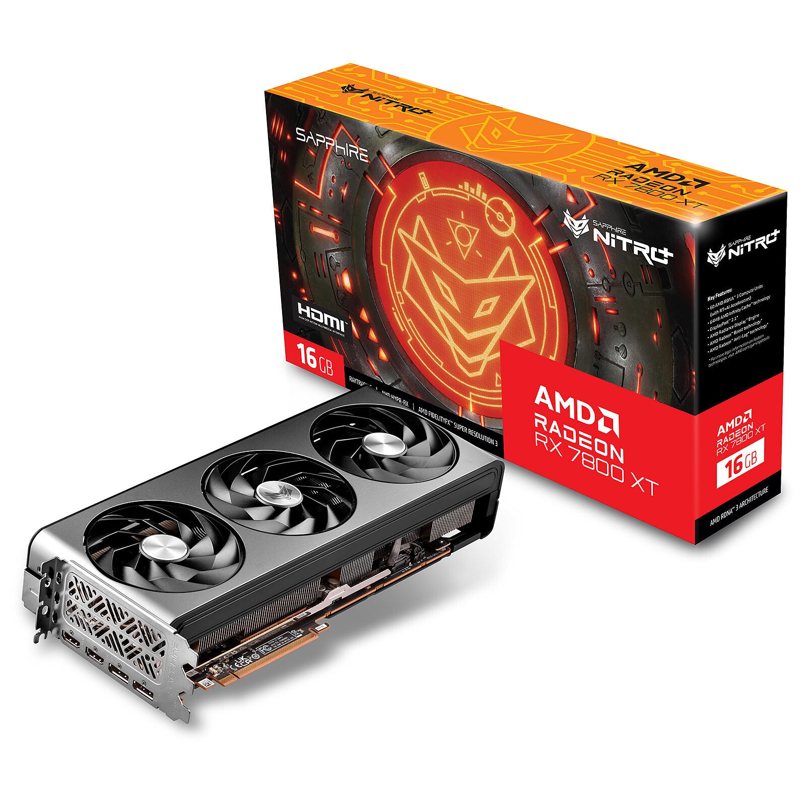 Sapphire GAMING Nitro+ AMD Radeon RX 7800 XT OC 顯示卡 16GB GDDR6 DUAL HDMI / DUAL DP OC