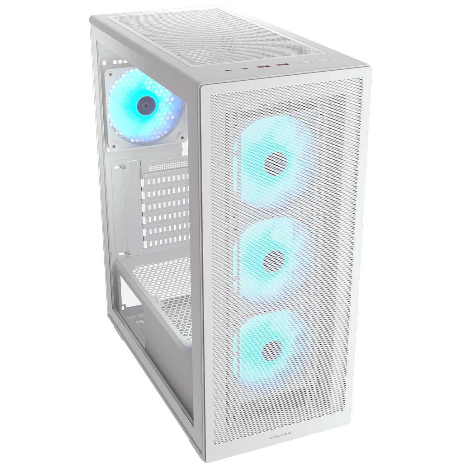 【新品推荐】Cougar MX220 RGB Case 电竞侧透玻璃机箱- 送4把ARGB风扇(黑/白) 