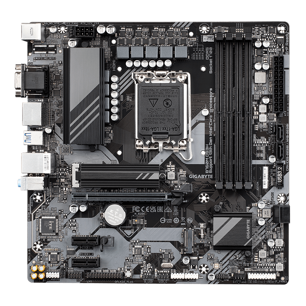 【電腦節限定】 GIGABYTE 技嘉 B760M DS3H DDR5 Micro-ATX 主機板 (DDR5)