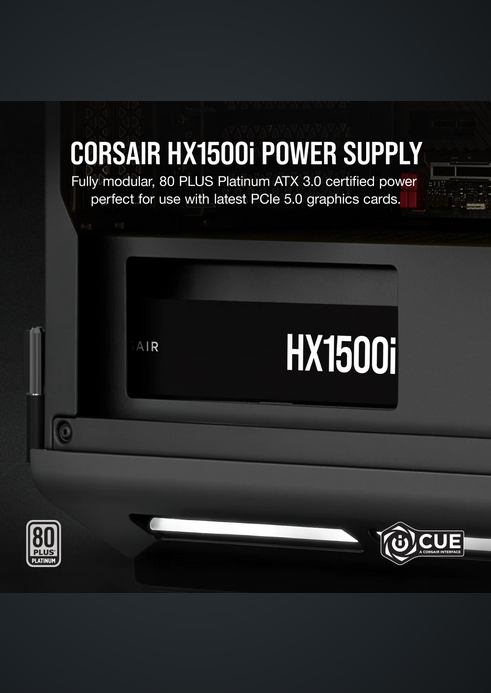 CORSAIR HX1500i 1500W 80Plus Platinum Fully Modular 鉑金牌 全模組 主機電源 ATX3.1 PCIE5.1