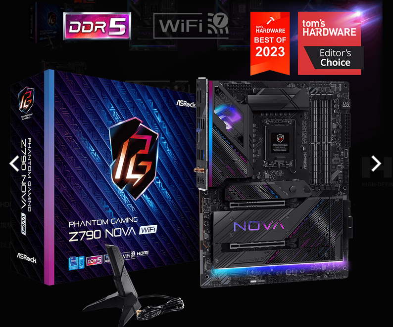 ASRock 華擎Z790 Nova WiFi ATX 主機板 (DDR5)