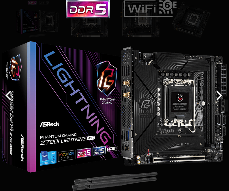 ASRock 華擎 Z790I LIGHTNING WIFI Mini-ITX 主機板 (DDR5)