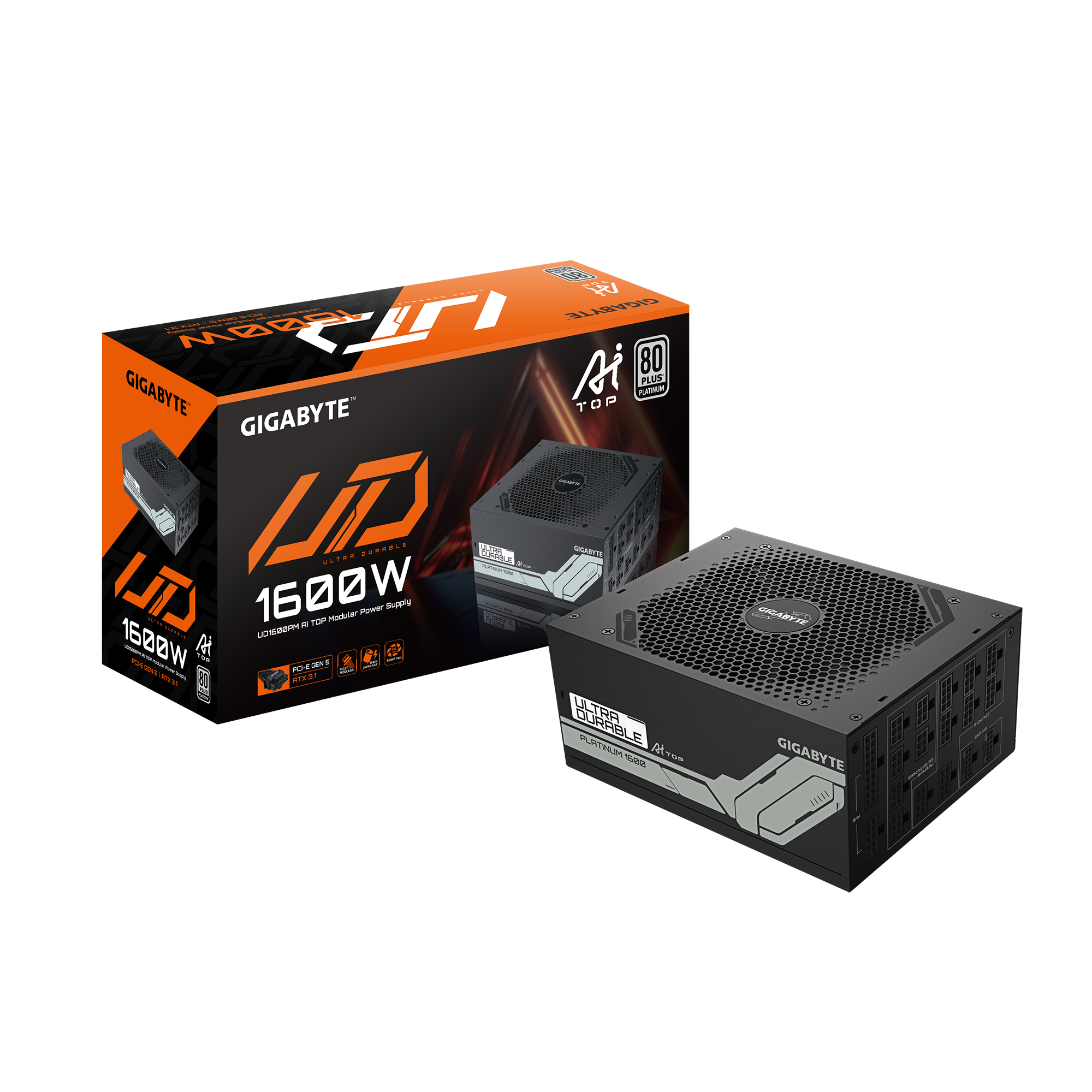 Gigabyte 技嘉 UD1600GM PG5 AI TOP 1600W Fully Modular 80Plus Platinum 全模組 鉑金牌 主機電源