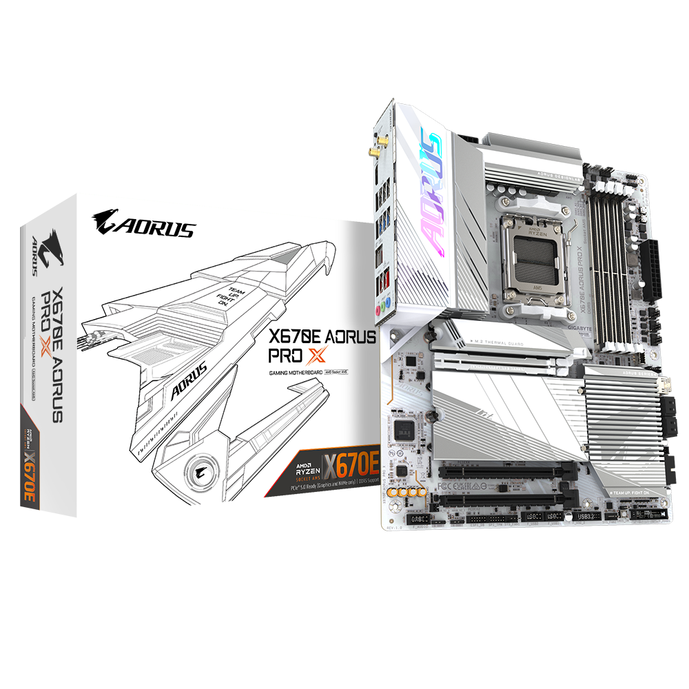 GIGABYTE 技嘉 X670E AORUS PRO X WIFI ATX 白色主機板 (DDR5)