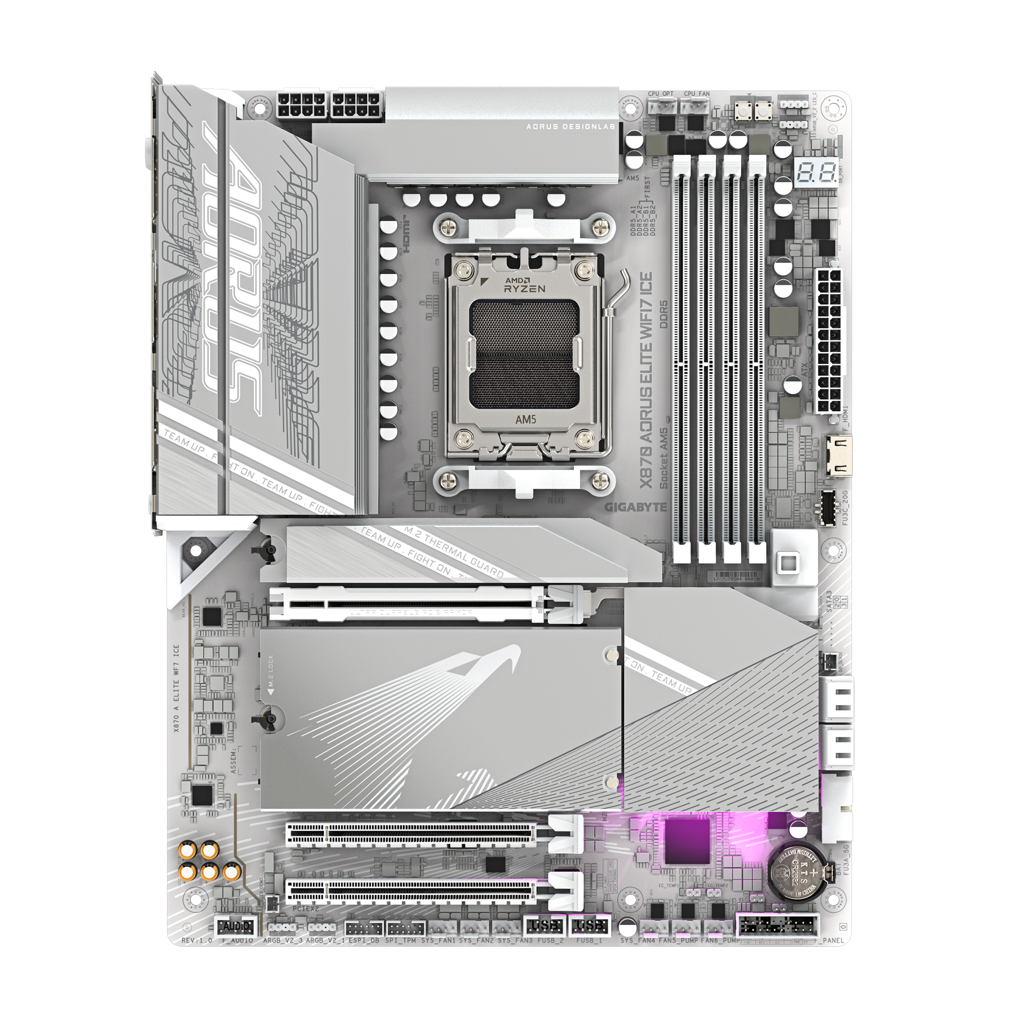 GIGABYTE 技嘉X870 AORUS ELITE WIFI7 ICE 白色ATX 主机板(DDR5) 