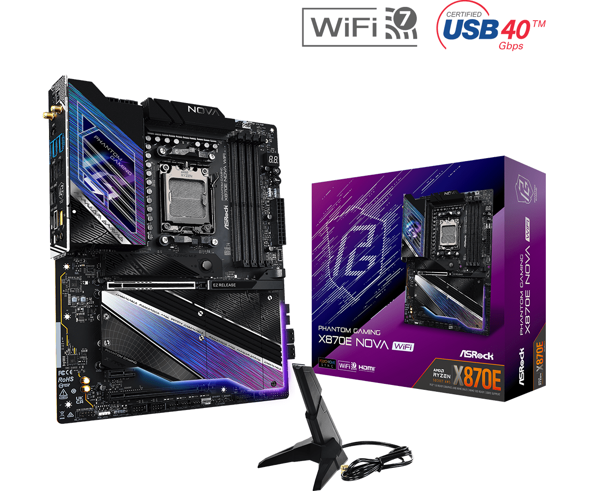 ASRock 華擎 PHANTOM GAMING X870E NOVA WiFi ATX 主機板 (DDR5)