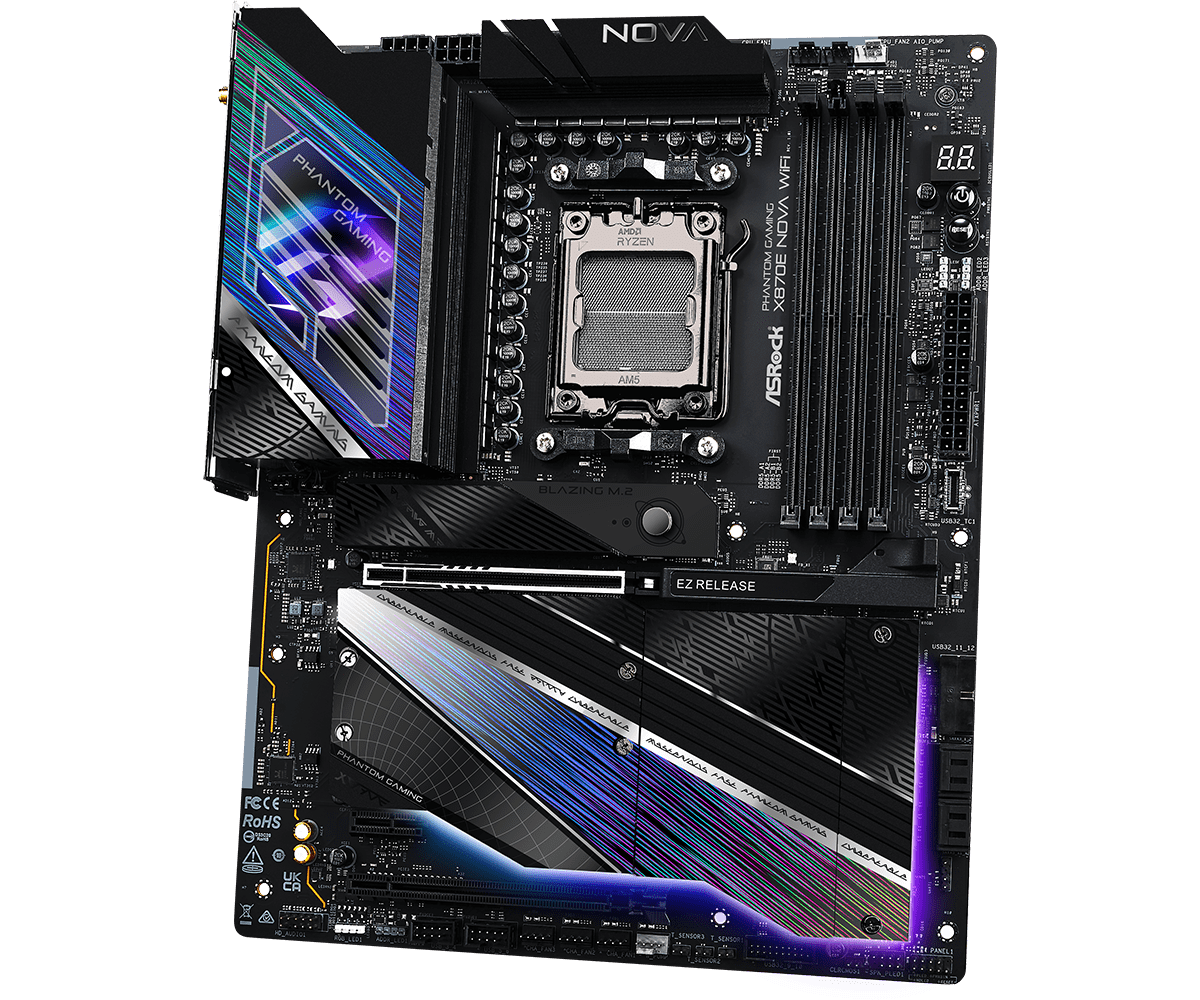 ASRock 华擎PHANTOM GAMING X870E NOVA WiFi ATX 主机板(DDR5) 