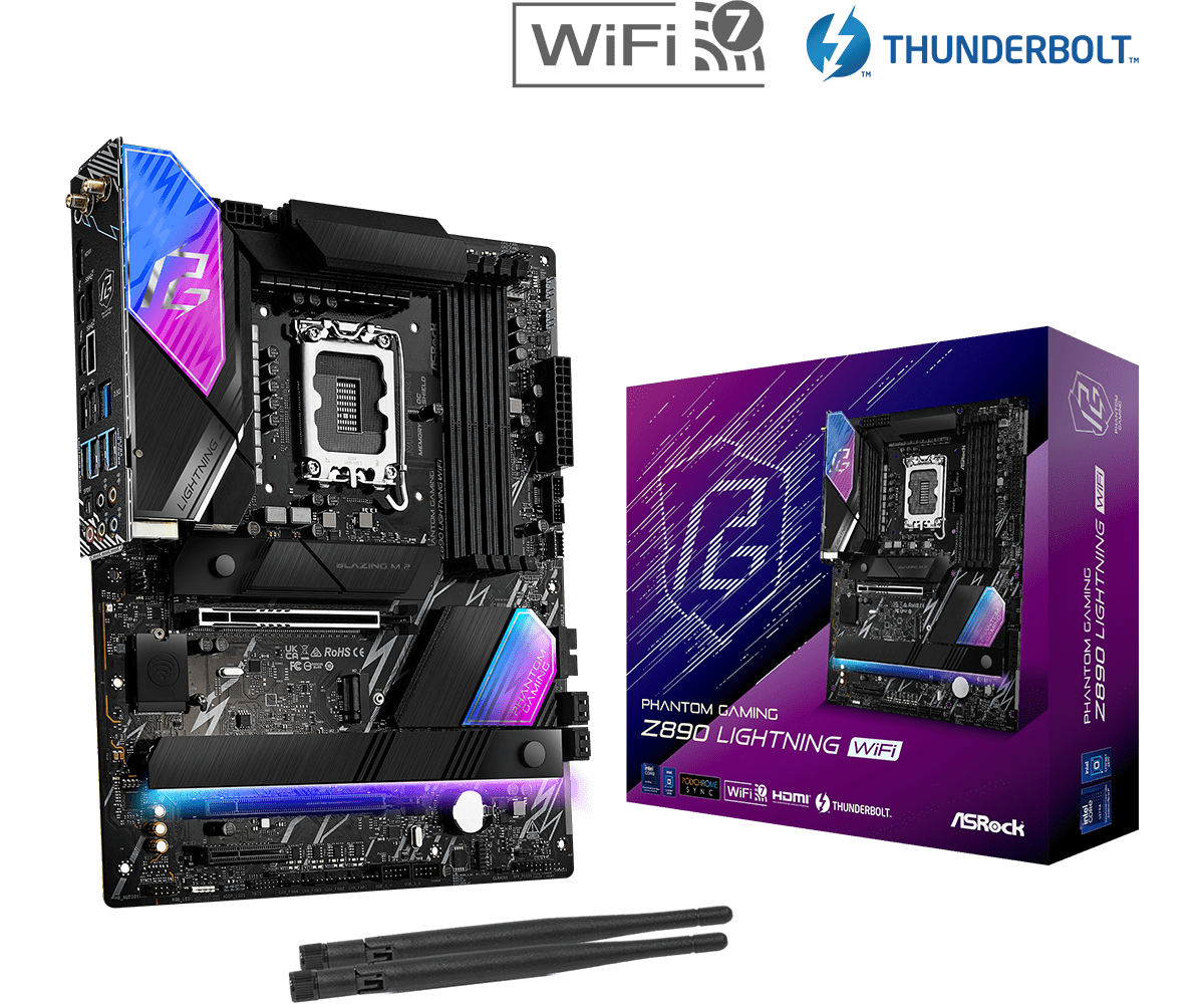 ASRock 华擎Z890 LIGHTNING WIFI ATX 主机板(DDR5) 