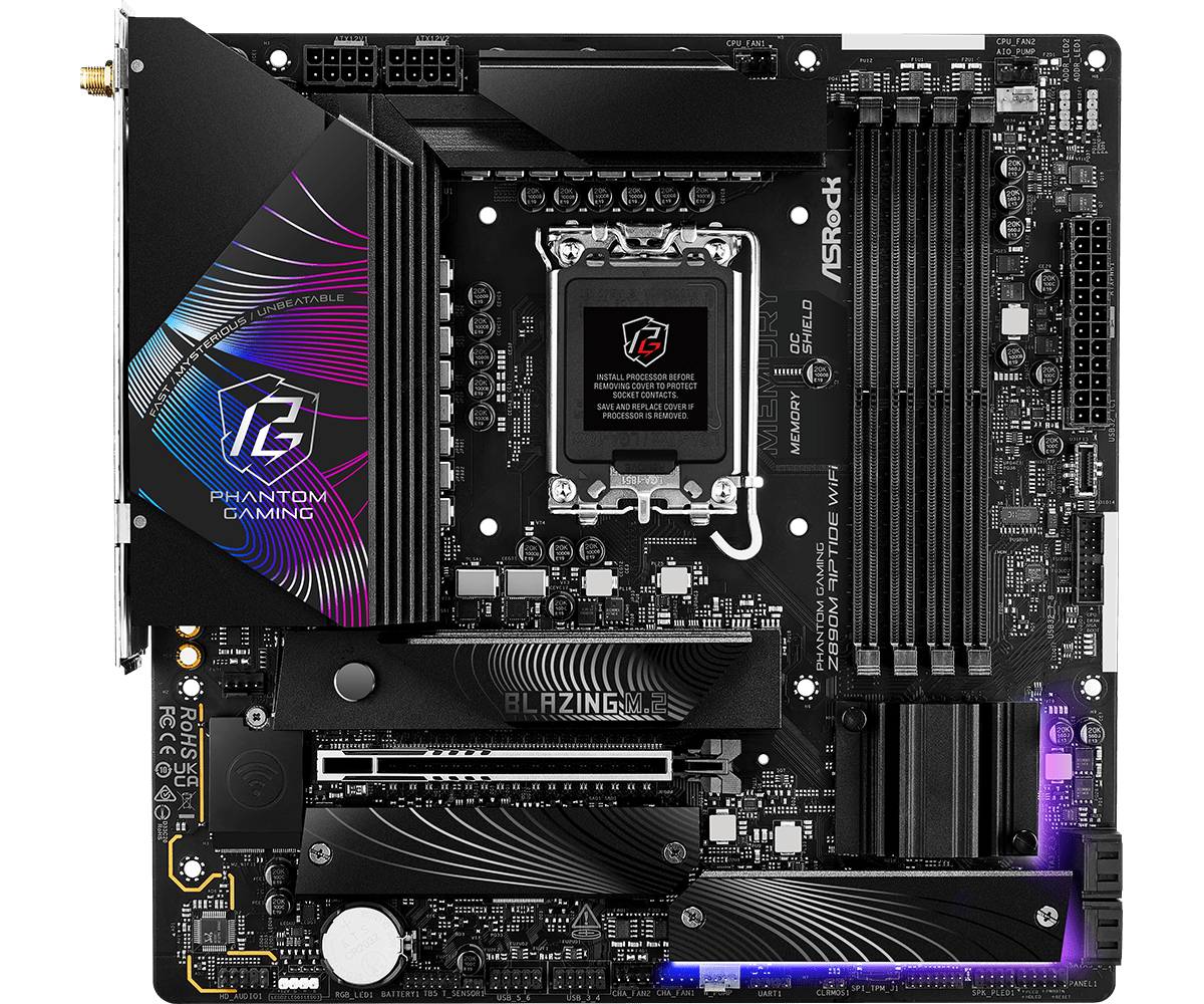 ASRock 华擎Z890M RIPTIDE WIFI MATX 主机板(DDR5) 