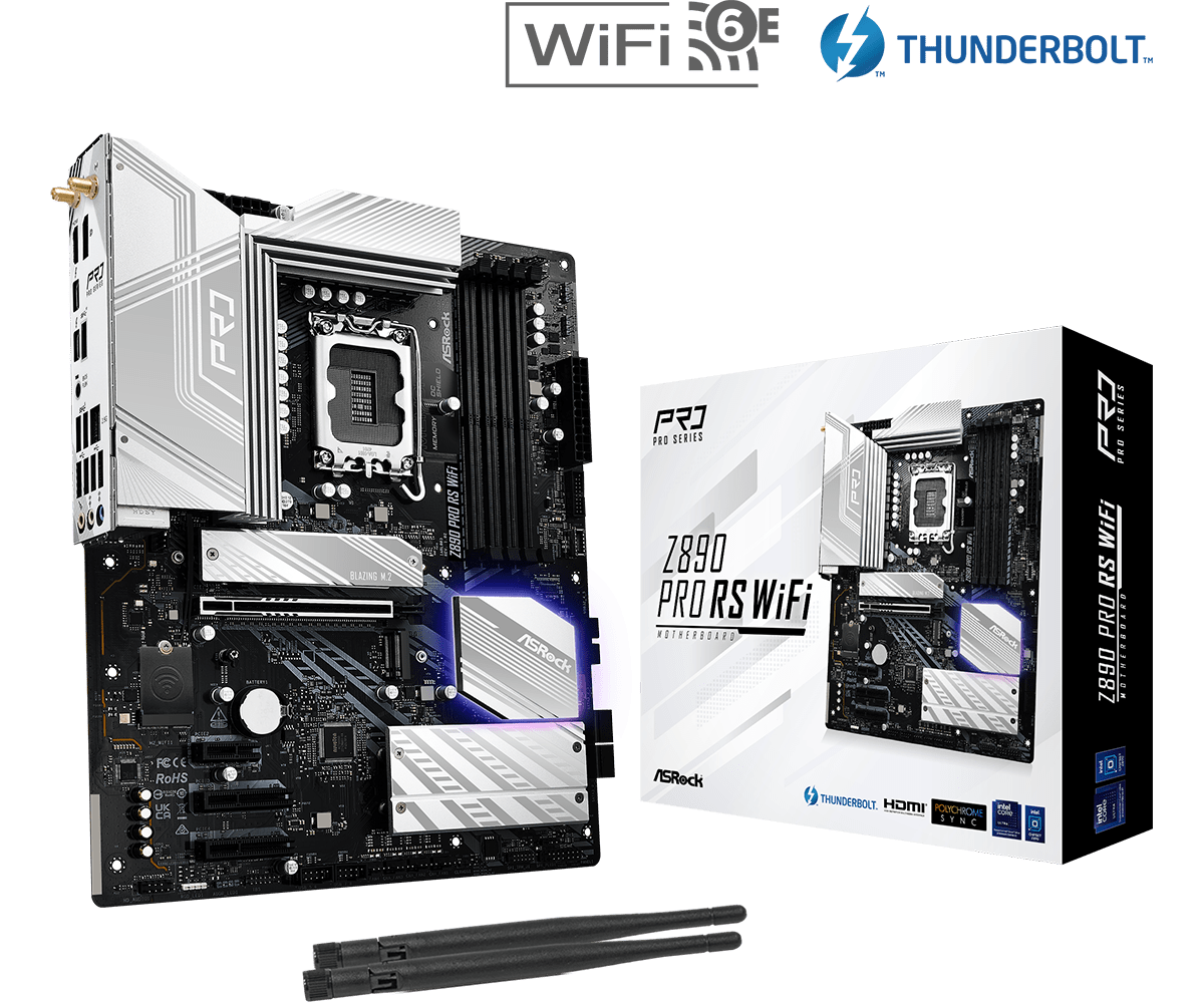 ASRock 华擎Z890 PRO RS WIFI ATX 主机板(DDR5) 