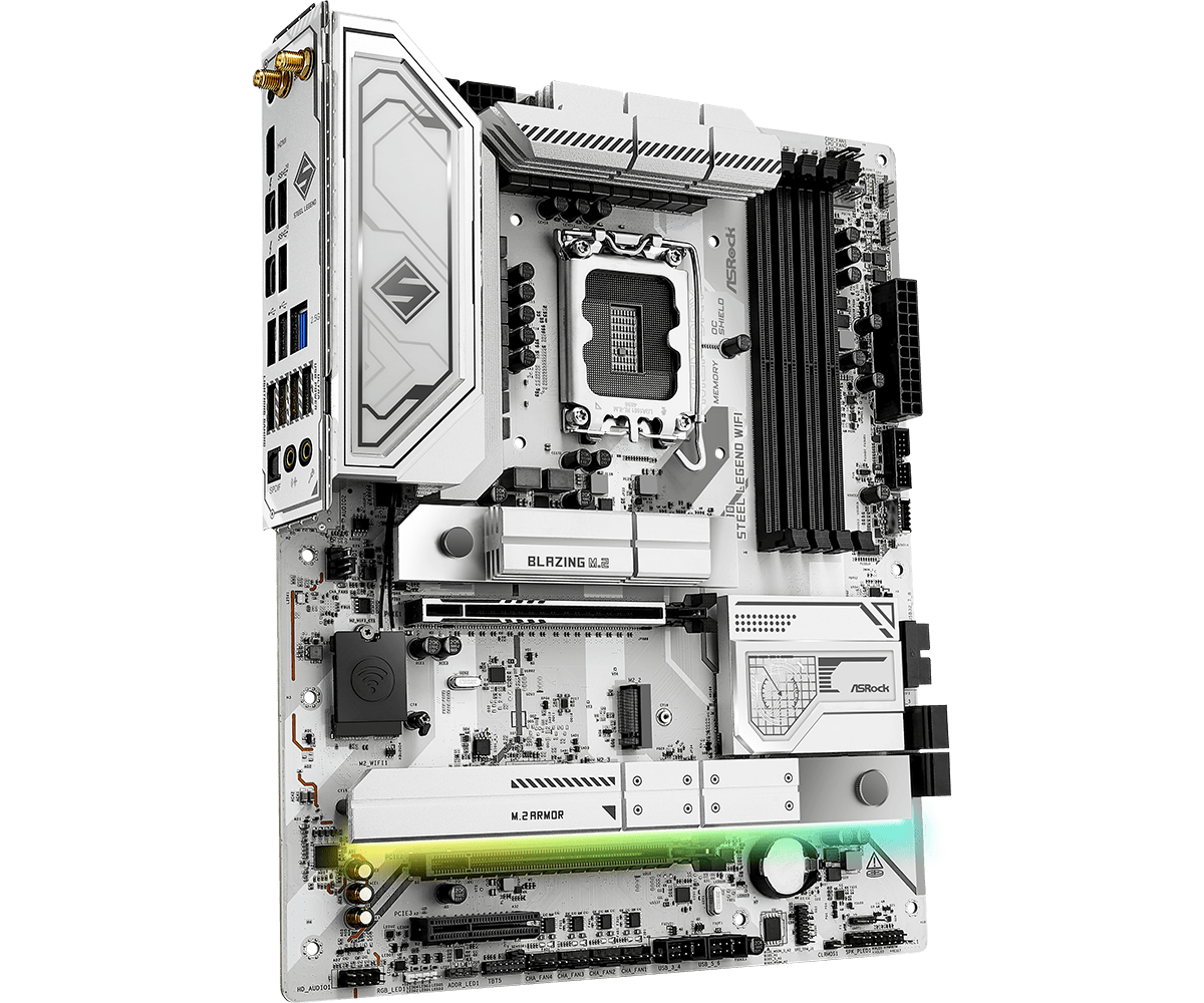 ASRock 華擎 Z890 STEEL LEGEND WIFI ATX 白色主機板 (DDR5)