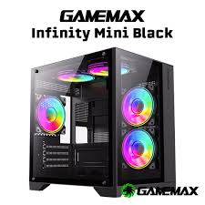 [附送三把风扇] GAMEMAX Infinity Mini Black/White MATX机箱(黑/白) 