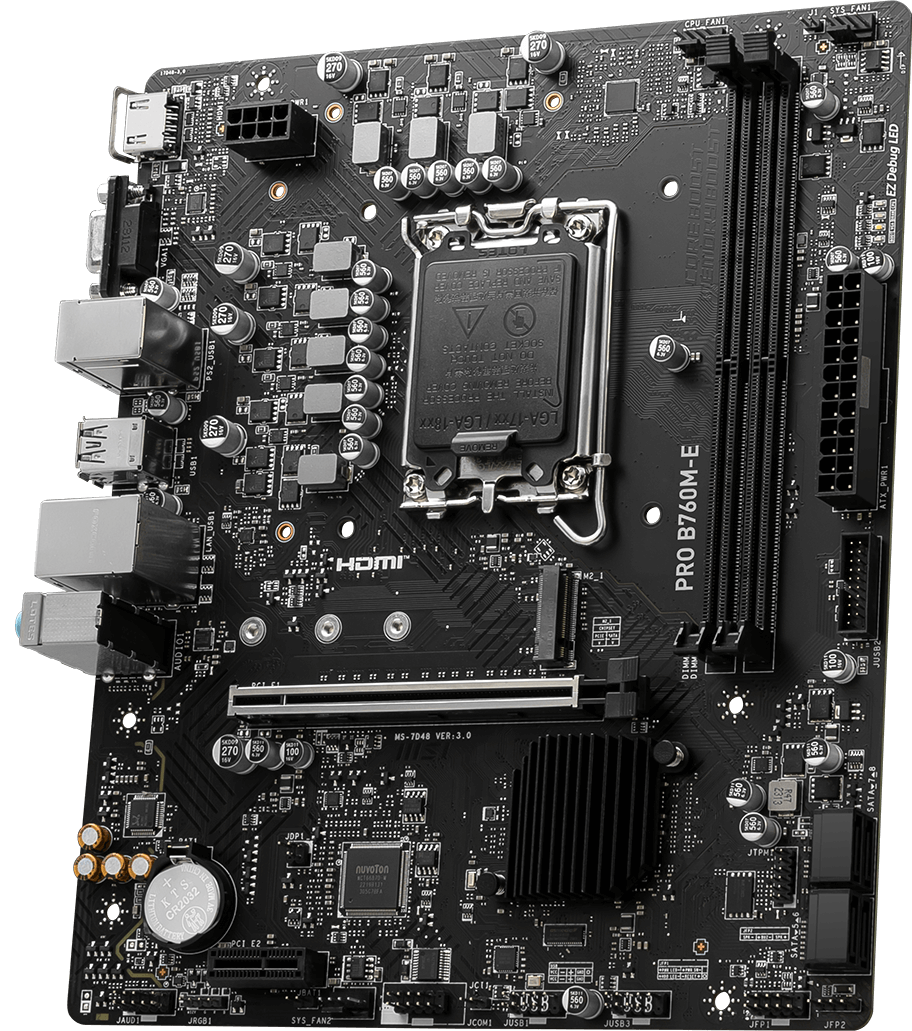 MSI PRO B760M-E DDR5 Micro-ATX 主機板