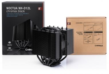 Noctua NH-D12L chromax.black 双塔式风冷散热器矮身120MM