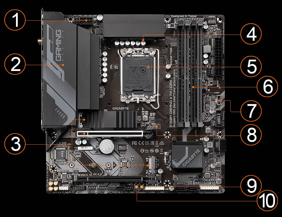 GIGABYTE 技嘉B760M GAMING X AX DDR4 Micro-ATX 主机板(DDR4)