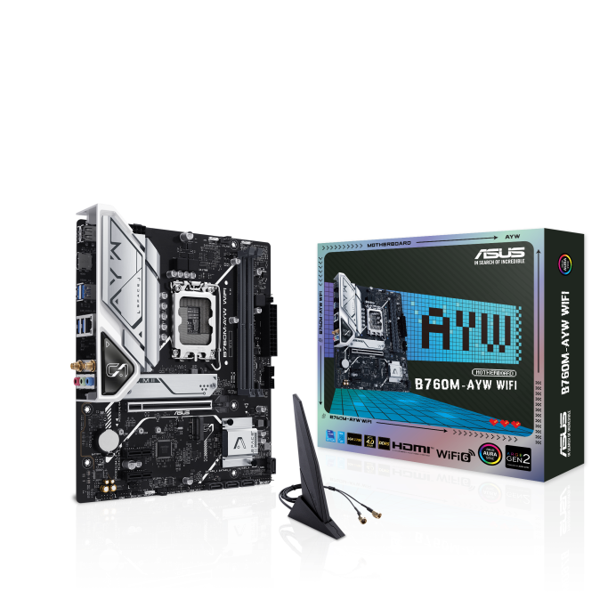 ASUS 华硕B760M-AYW WIFI Micro-ATX 主机板DDR5