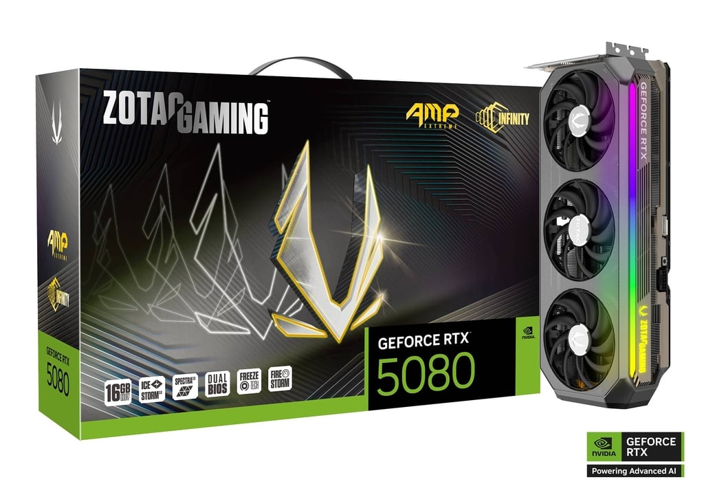 ZOTAC GAMING GeForce RTX 5080 AMP Extreme INFINITY 16GB 显示卡