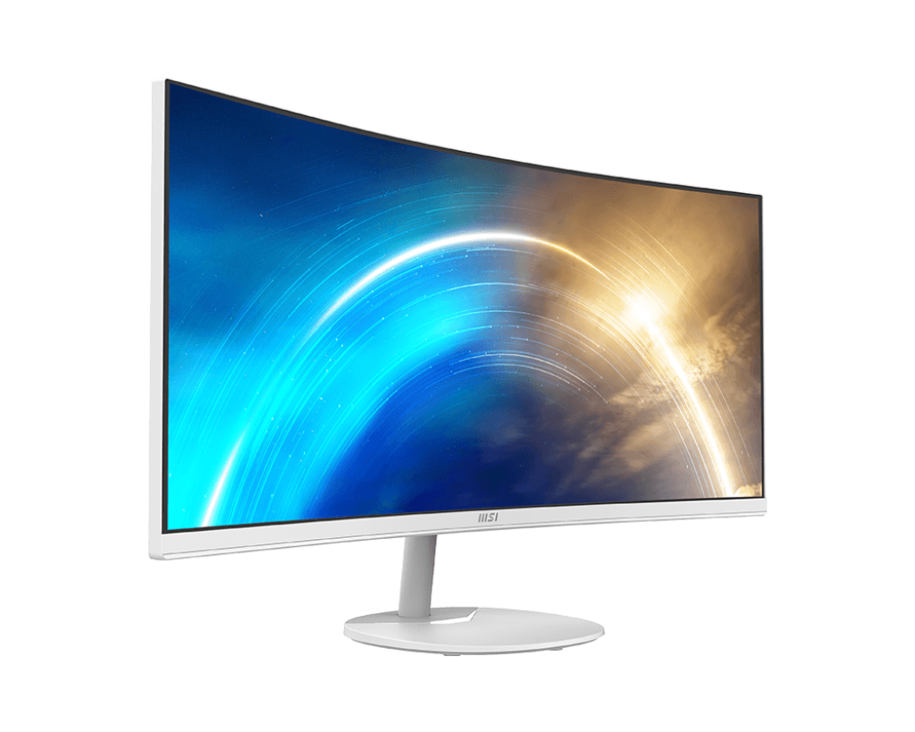 MSI 微星 MP341CQW MONITOR 白色專業顯示器 (34 吋 UWQHD 100Hz VA 1500R Curved FreeSync) - 3440 x 1440