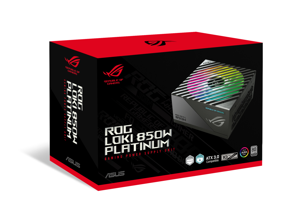 ASUS ROG LOKI 850W 80Plus Platinum SFX-L 白金全模组主机电源黑/白