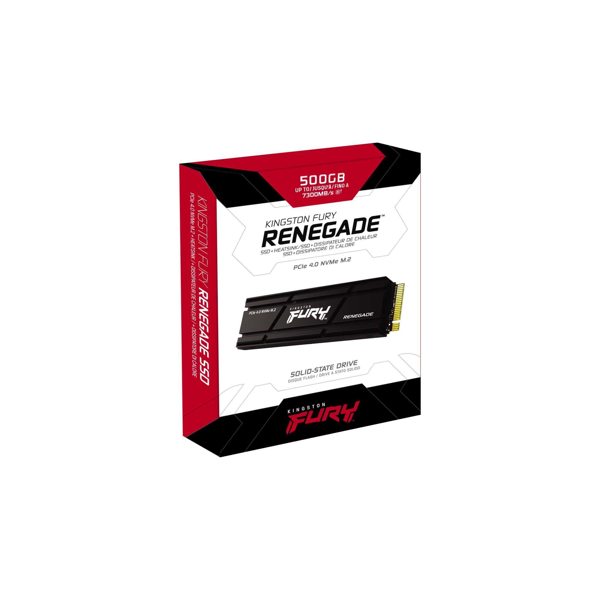 KINGSTON FURY Renegade PCIe 4.0 NVMe M.2 SSD (1TB / 2TB / 4TB ) w/heatsink PS5兼容